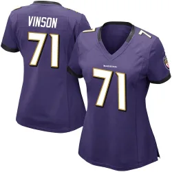 Women's Carson Vinson Baltimore Ravens No.71 Limited Team Color Vapor Untouchable Jersey - Purple