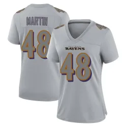 Women's Chandler Martin Baltimore Ravens No.48 Game Atmosphere Fashion Jersey - Gray