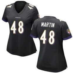 Women's Chandler Martin Baltimore Ravens No.48 Game Jersey - Black