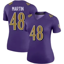 Women's Chandler Martin Baltimore Ravens No.48 Legend Color Rush Jersey - Purple