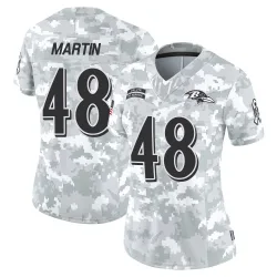 Women's Chandler Martin Baltimore Ravens No.48 Limited 2024 Salute to Service Jersey - Arctic Camo
