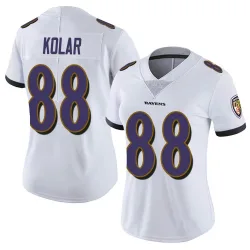 Women's Charlie Kolar Baltimore Ravens No.88 Limited Vapor Untouchable Jersey - White