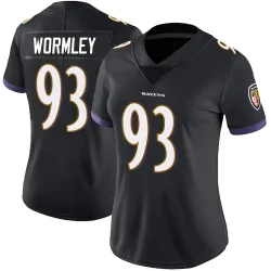 Women's Chris Wormley Baltimore Ravens No.93 Limited Alternate Vapor Untouchable Jersey - Black
