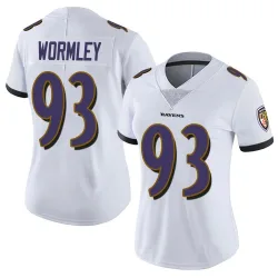 Women's Chris Wormley Baltimore Ravens No.93 Limited Vapor Untouchable Jersey - White
