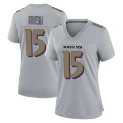 Women's Cooper Rush Baltimore Ravens No.15 Game Atmosphere Fashion Jersey - Gray