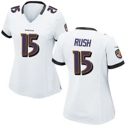 Women's Cooper Rush Baltimore Ravens No.15 Game Jersey - White