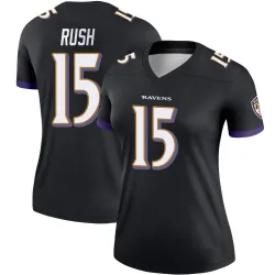Women's Cooper Rush Baltimore Ravens No.15 Legend Jersey - Black