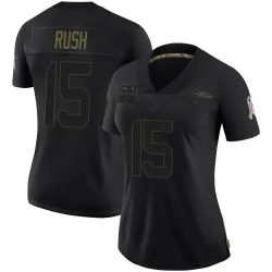 Women's Cooper Rush Baltimore Ravens No.15 Limited 2020 Salute To Service Jersey - Black
