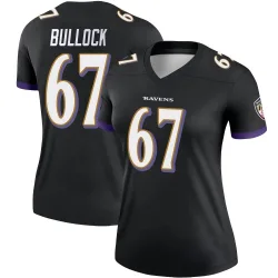 Women's Corey Bullock Baltimore Ravens No.67 Legend Jersey - Black