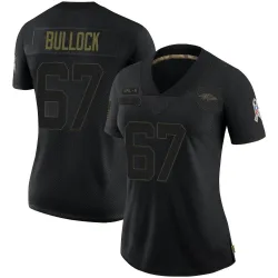 Women's Corey Bullock Baltimore Ravens No.67 Limited 2020 Salute To Service Jersey - Black