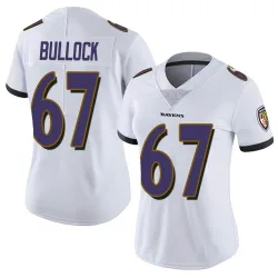 Women's Corey Bullock Baltimore Ravens No.67 Limited Vapor Untouchable Jersey - White