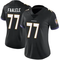 Women's Daniel Faalele Baltimore Ravens No.77 Limited Alternate Vapor Untouchable Jersey - Black