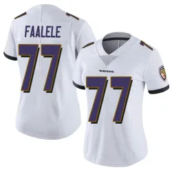 Women's Daniel Faalele Baltimore Ravens No.77 Limited Vapor Untouchable Jersey - White