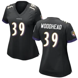 Women's Danny Woodhead Baltimore Ravens No.39 Game Jersey - Black