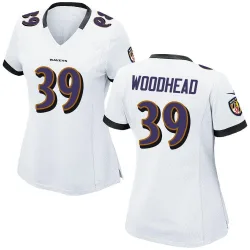 Women's Danny Woodhead Baltimore Ravens No.39 Game Jersey - White