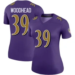Women's Danny Woodhead Baltimore Ravens No.39 Legend Color Rush Jersey - Purple