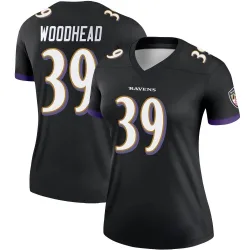 Women's Danny Woodhead Baltimore Ravens No.39 Legend Jersey - Black
