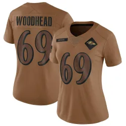 Women's Danny Woodhead Baltimore Ravens No.39 Limited 2023 Salute To Service Jersey - Brown