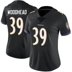 Women's Danny Woodhead Baltimore Ravens No.39 Limited Alternate Vapor Untouchable Jersey - Black