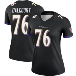Women's Darrian Dalcourt Baltimore Ravens No.76 Legend Jersey - Black