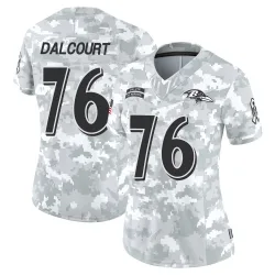 Women's Darrian Dalcourt Baltimore Ravens No.76 Limited 2024 Salute to Service Jersey - Arctic Camo