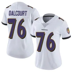 Women's Darrian Dalcourt Baltimore Ravens No.76 Limited Vapor Untouchable Jersey - White
