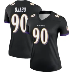 Women's David Ojabo Baltimore Ravens No.90 Legend Jersey - Black