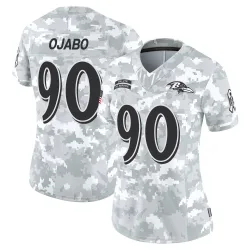 Women's David Ojabo Baltimore Ravens No.90 Limited 2024 Salute to Service Jersey - Arctic Camo