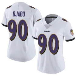 Women's David Ojabo Baltimore Ravens No.90 Limited Vapor Untouchable Jersey - White