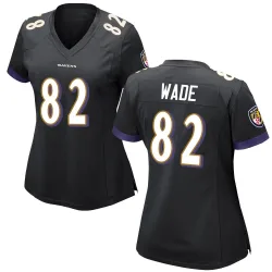 Women's Dayton Wade Baltimore Ravens No.82 Game Jersey - Black