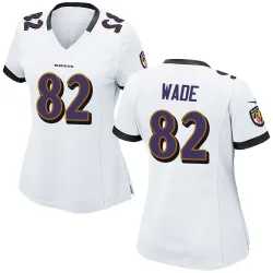 Women's Dayton Wade Baltimore Ravens No.82 Game Jersey - White