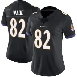 Women's Dayton Wade Baltimore Ravens No.82 Limited Alternate Vapor Untouchable Jersey - Black