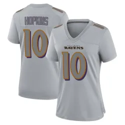 Women's DeAndre Hopkins Baltimore Ravens No.10 Game Atmosphere Fashion Jersey - Gray