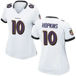Women's DeAndre Hopkins Baltimore Ravens No.10 Game Jersey - White