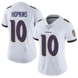 Women's DeAndre Hopkins Baltimore Ravens No.10 Limited Vapor Untouchable Jersey - White
