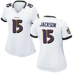 Women's DeSean Jackson Baltimore Ravens No.15 Game Jersey - White