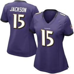 Women's DeSean Jackson Baltimore Ravens No.15 Limited Team Color Vapor Untouchable Jersey - Purple
