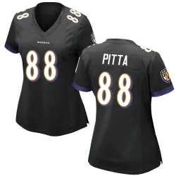 Women's Dennis Pitta Baltimore Ravens No.88 Game Jersey - Black