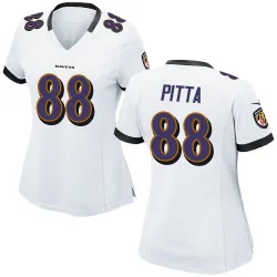 Women's Dennis Pitta Baltimore Ravens No.88 Game Jersey - White