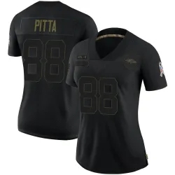 Women's Dennis Pitta Baltimore Ravens No.88 Limited 2020 Salute To Service Jersey - Black