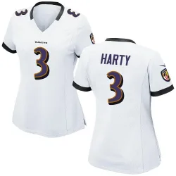 Women's Deonte Harty Baltimore Ravens No.3 Game Jersey - White