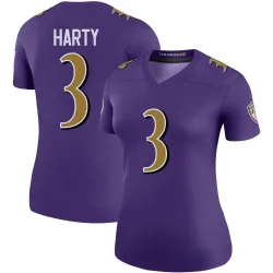 Women's Deonte Harty Baltimore Ravens No.3 Legend Color Rush Jersey - Purple