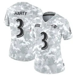 Women's Deonte Harty Baltimore Ravens No.3 Limited 2024 Salute to Service Jersey - Arctic Camo