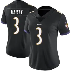 Women's Deonte Harty Baltimore Ravens No.3 Limited Alternate Vapor Untouchable Jersey - Black