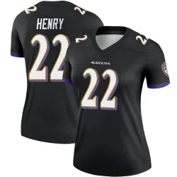 Women's Derrick Henry Baltimore Ravens No.22 Legend Jersey - Black