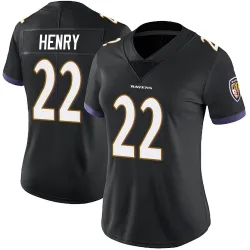 Women's Derrick Henry Baltimore Ravens No.22 Limited Alternate Vapor Untouchable Jersey - Black