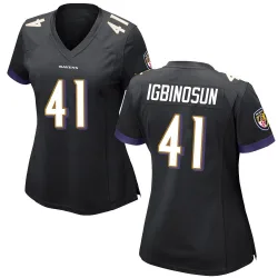 Women's Desmond Igbinosun Baltimore Ravens No.41 Game Jersey - Black