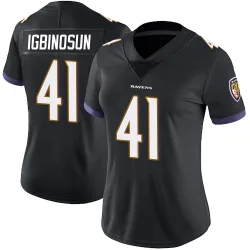 Women's Desmond Igbinosun Baltimore Ravens No.41 Limited Alternate Vapor Untouchable Jersey - Black