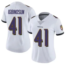 Women's Desmond Igbinosun Baltimore Ravens No.41 Limited Vapor Untouchable Jersey - White