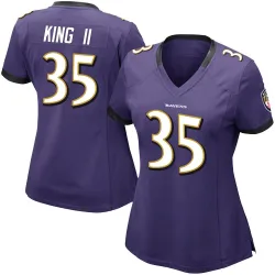 Women's Desmond King II Baltimore Ravens No.35 Limited Team Color Vapor Untouchable Jersey - Purple